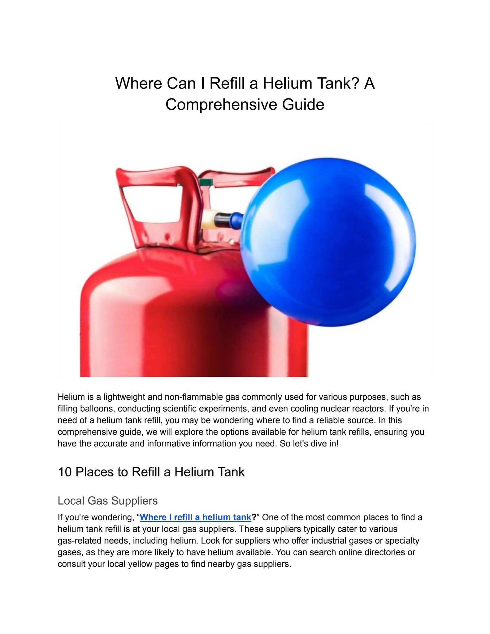 Where Can I Buy Helium? Your Local Helium Guide