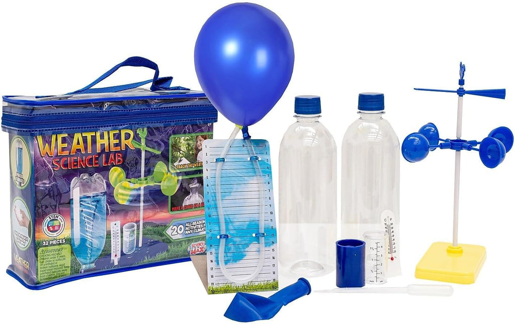 Get your child excited about meteorology with a science weather kit for home experiments.