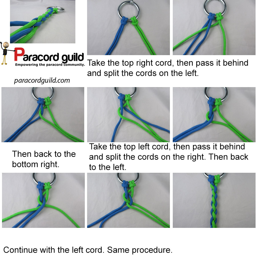 How to braid a parachute line easy step by step guide.